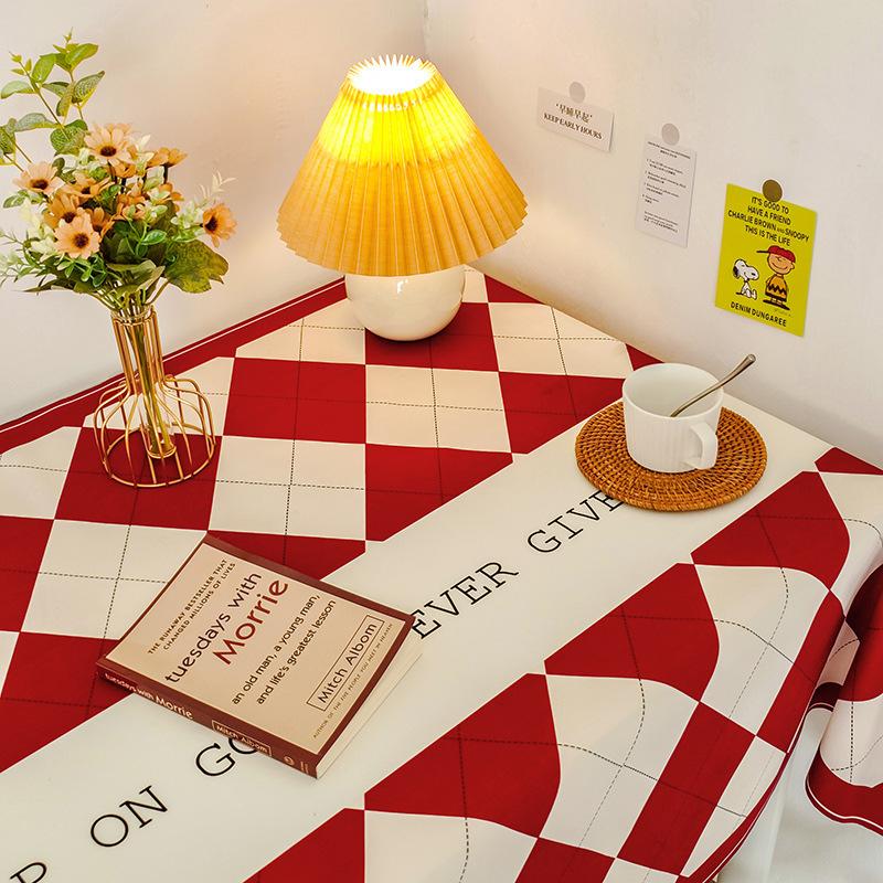 Small Fresh Student Flannel Tablecloth Desk Bedside Table Coffee Table Cover Cloth Photo Background Picnic Cloth