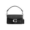 Полосатый 12 Минималистичный Логотип Кожаная Сумка-Мессенджер на Плечо Crossbody Tote Мини Женские сумки Черный CN731-LHBLK