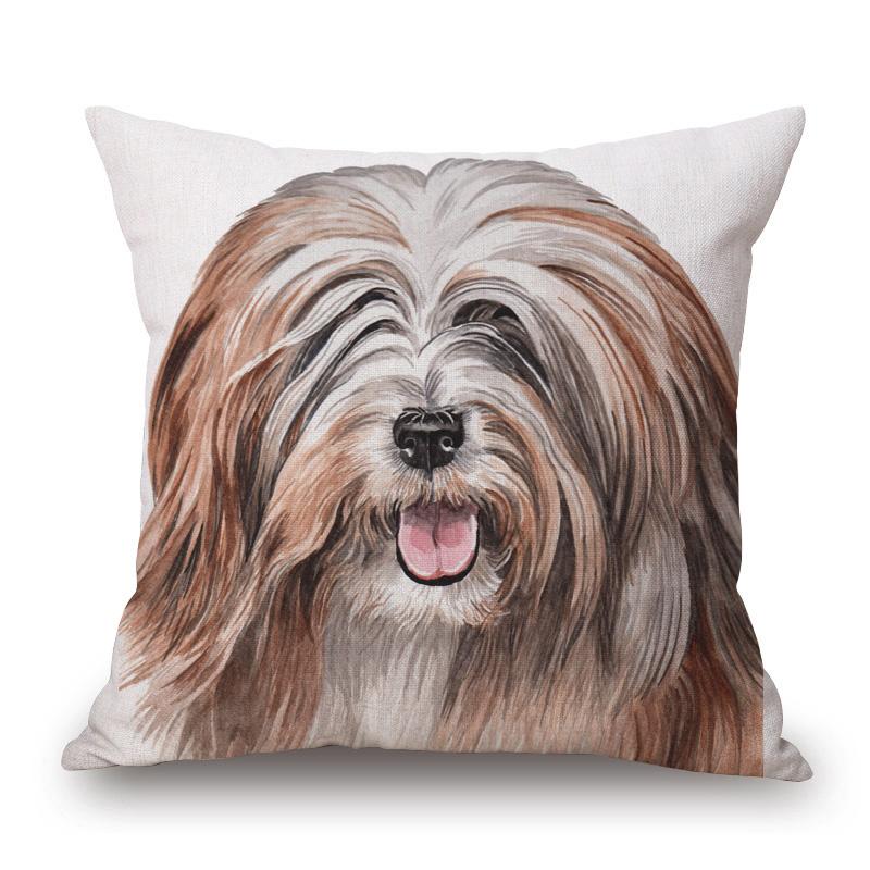 Border Collie Black Labrador Bay Horse Cock Dog Animals Poster Hand Painting Cushion Covers Decorative Pillows For Sofa