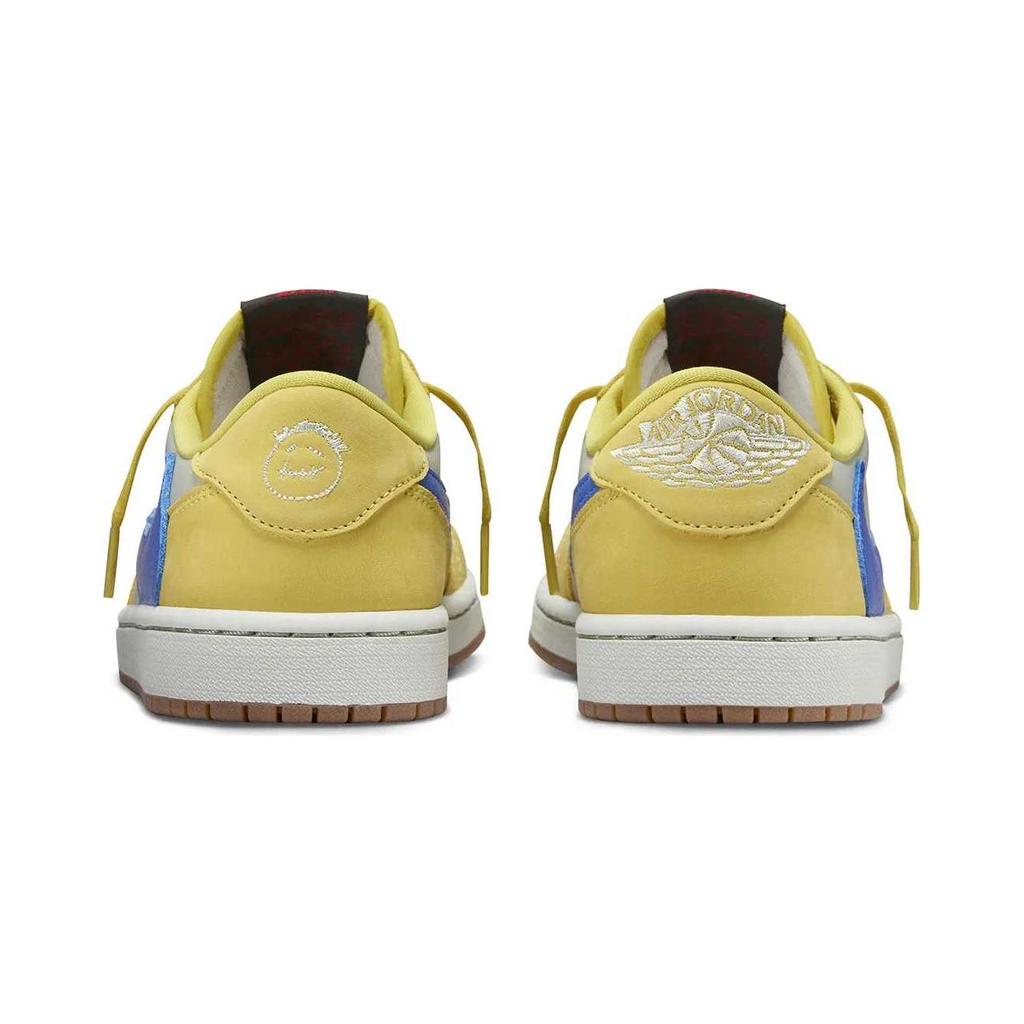 Детские кроссовки Travis Scott x Air Jordan 1 Retro Low OG SP PS Canary Yellow Racer-Blue Light-Silver DZ5909-700