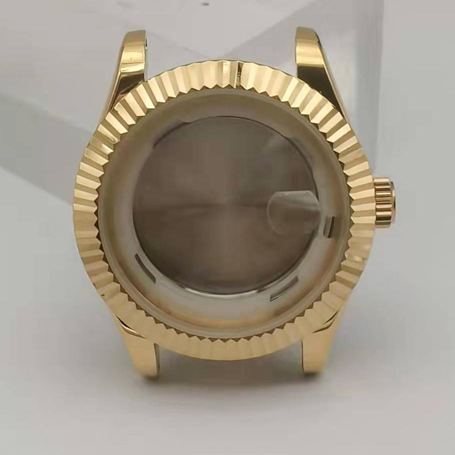 40mm Men's Mineral Glass Watch Accessories with Date Window for Pearl 2813 Movement