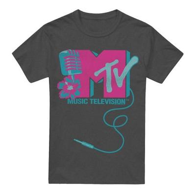 Унисекс футболка для взрослых с логотипом микрофона MTV