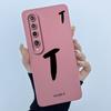Lucky Initial Letter Case For Xiaomi Mi 10 / Mi 10 Pro 5G Phone Case Full Protect Camera Lens Shockproof TPU Soft Cover Bumper