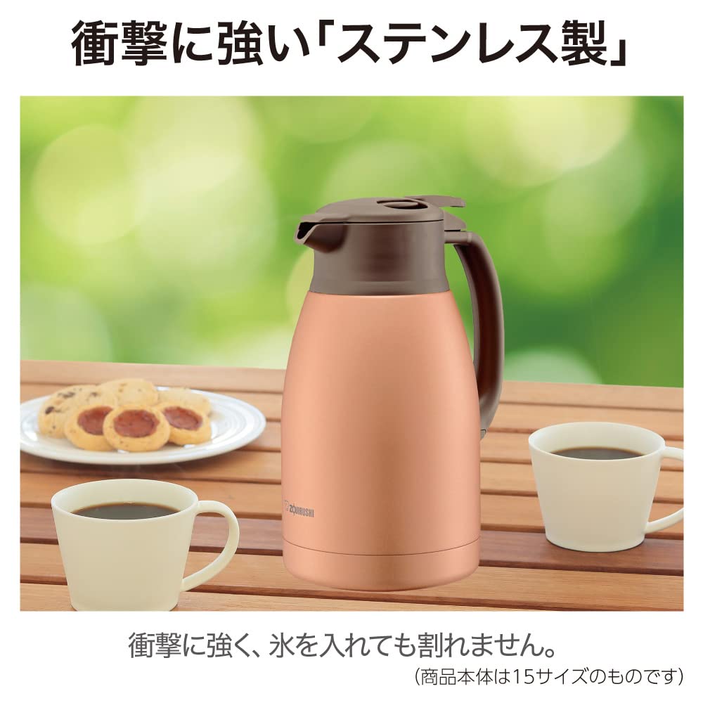 Zojirushi Thermos Stainless Steel Wide Mouth Stainless Steel Vacuum Heat and Cold Matte Pot, 1.0L, Tabletop, (Approx. 6.5cm), Double-Walled Flask,