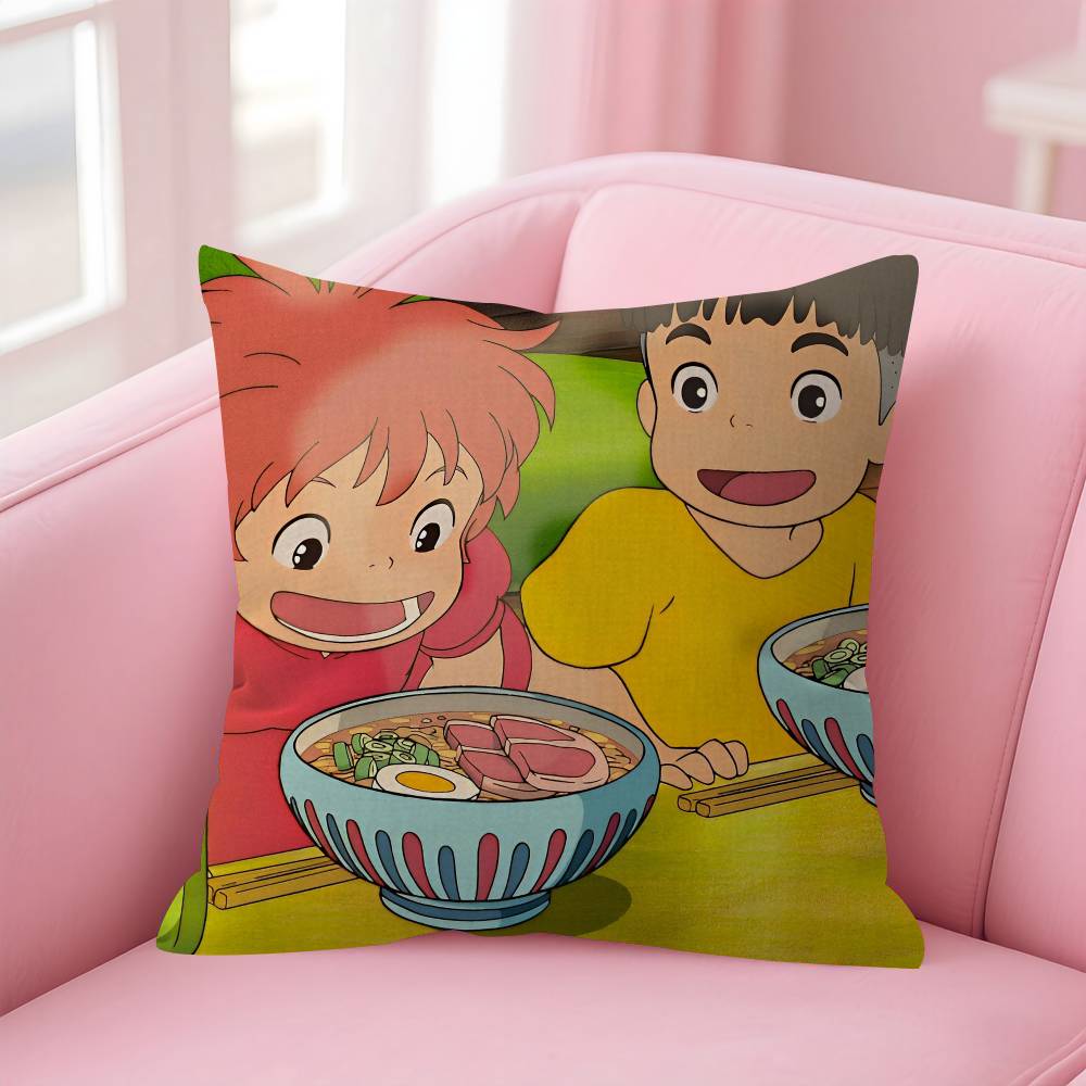 Cute Cartoon PPonyoS Pillowcase toon Gift Cushion Cover Bedroom Home Sofa Chair Seat Decor pillow case