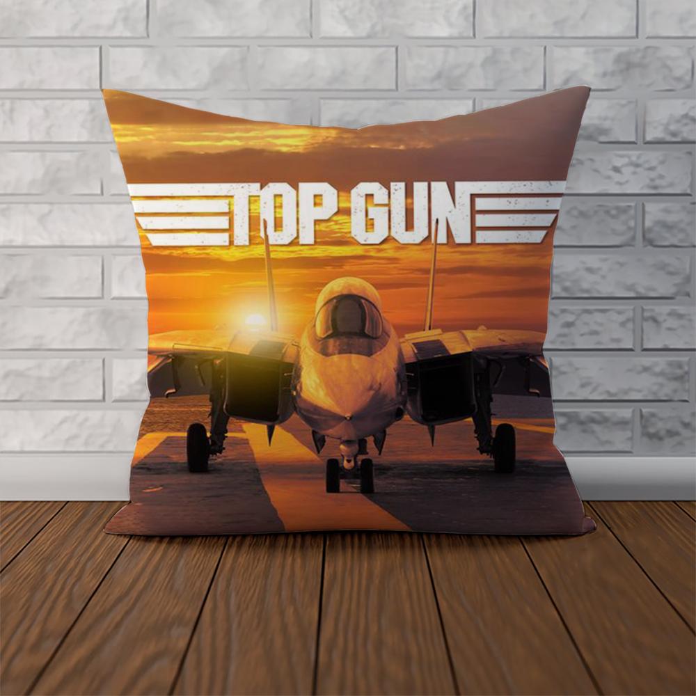 FFilm Top Gun Pillow Case For Car Sofa Decorative Home Doublesided Print Plush Square Throw Pillow Cushion Cover