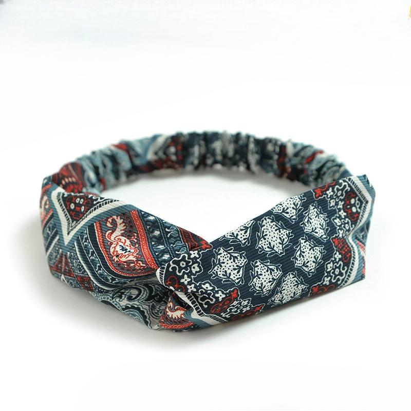 Перекрещенная повязка на голову, шифоновая маленькая цветочная маленькая свежая повязка на голову женская эластичная повязка на голову аксессуары для волос, головной убор