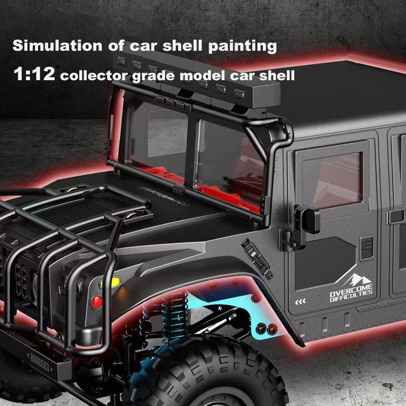 1/12 4WD Радиоуправляемая машина Дрифт-машины Грузовик H1 Пульт управления Внедорожный Багги для лазания Грузовики 2.4G Полный масштаб Высокоскоростной Внедорожный Детские игрушки Мальчики
