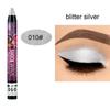 Shadow Eye Makeup 2 In 1 Waterproof Eye Shadow Lipstick Pen Smudge-Free Stick Lip Makeup Glitter Shimmer Long Lasting, 10 with Sharpener, 1 Piece