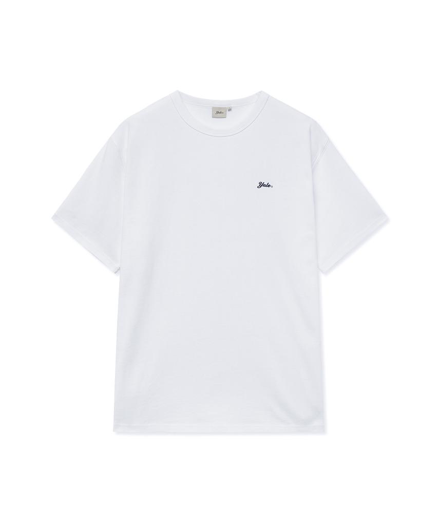 YALE [2Pack] Heavyweight Snell Logo Short Sleeve T-Shirt_White/Black