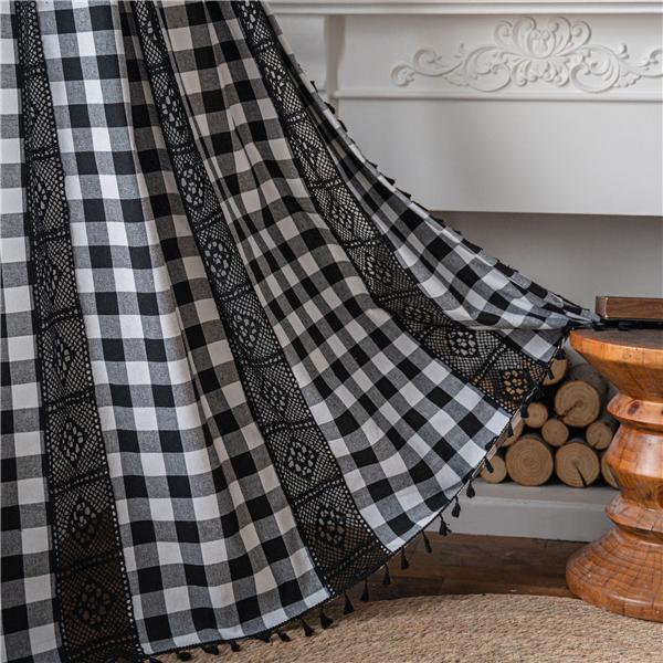 Готовые шторы в полоску с вышивкой, зеленые, однотонные, контрастные, для кухни, гостиной, шторы в сельском стиле, полупрозрачные эркеры