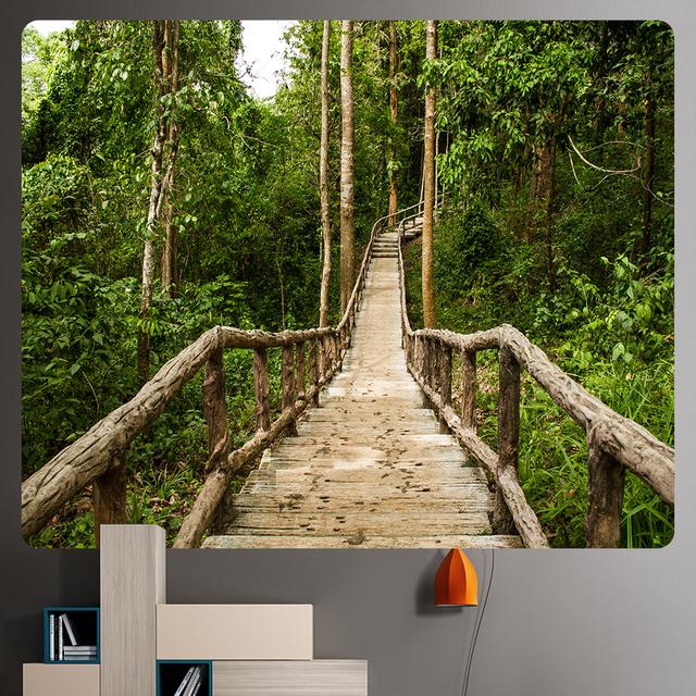 Тихий лесной гобелен для украшения дома, гобелен Мандала, богемный декоративный дорожный матрас, коврик для йоги, одеяло для дивана в стиле хиппи