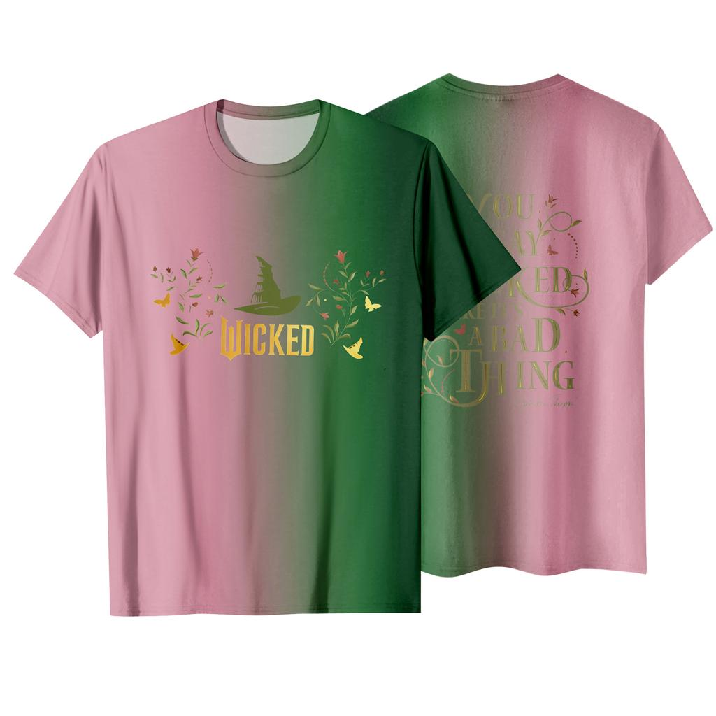 Модная рабочая одежда с коротким рукавом и круглым вырезом, принтованные топы для женщин, летние топы