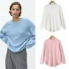 Slouchy Style Loose Women's Pullover Top Office Ladies Soft Long Sleeve Autumn Warm Chic Women's Knitwear Sweater