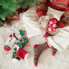 3 Pairs Winter Warm Christmas Socks Coral Fleece Floor Socks Snowman Cute Cartoon Santa Claus Socks