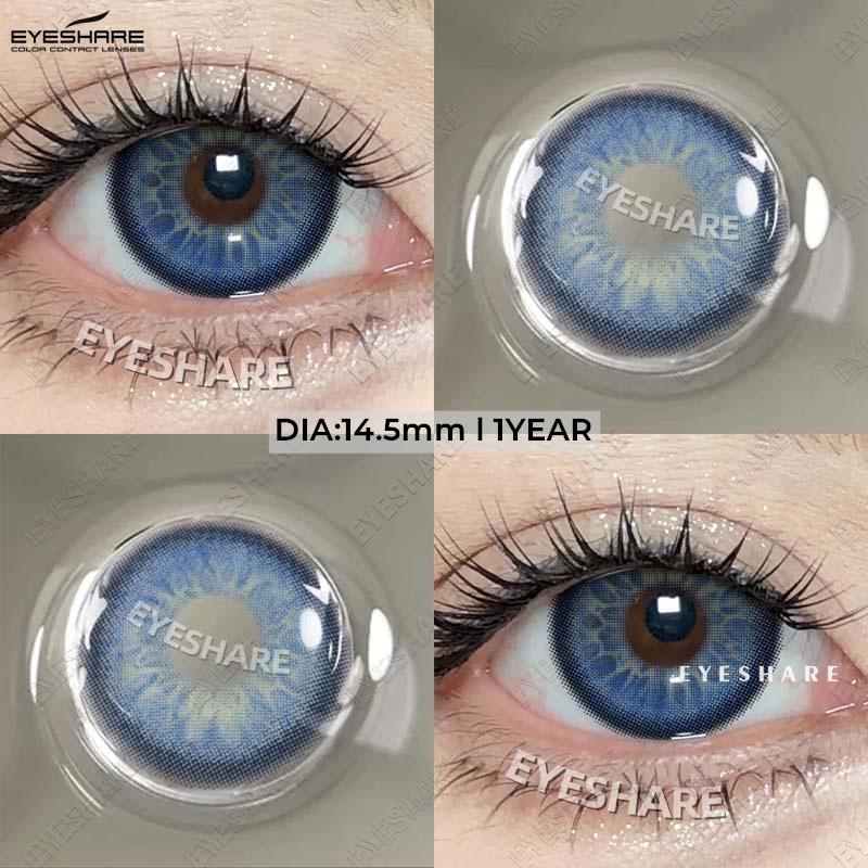 Eyeshare Новые цветные контактные линзы, сине-зеленые модные линзы для очков, черные натуральные косметические линзы, розовые кофейные нежные линзы, коричневые линзы, 1 пара