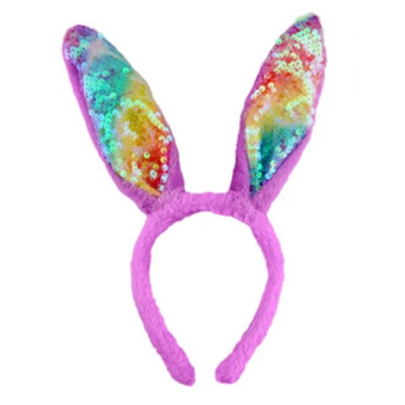 Rabbits Ear Headbands Sequins Hairband for Role Play Enthusiasts Photography