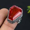 Мозамбикский гранат драгоценный камень 925 стерлинговое серебро подарок ювелирное кольцо размер 8