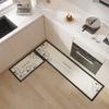 Кухонный коврик Простая домашняя декорация Маслостойкий Водонепроницаемый Ковер ПВХ Кожа Устойчивый к царапинам Износостойкий Коврик Alfombra