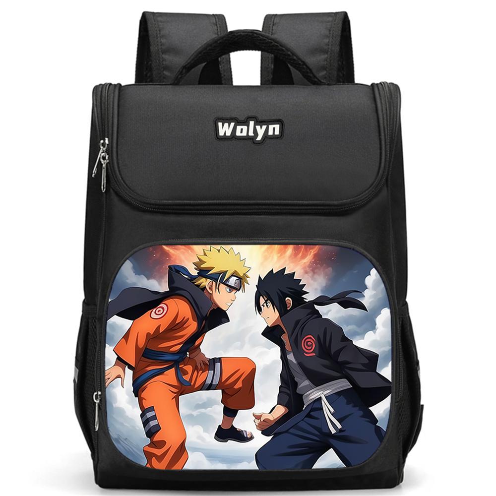 Школьная сумка для детей NARUTO, Вместительный и многоотсековый прочный рюкзак для школы и повседневного использования, Для мальчиков и девочек 6-10 лет