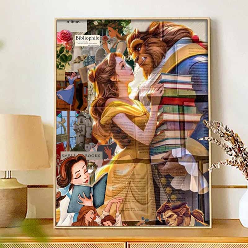 Disney Diamond Painting Kit Beauty and the Beast Scene Home Decor Craft Perfect Gift Idea Diamond Art