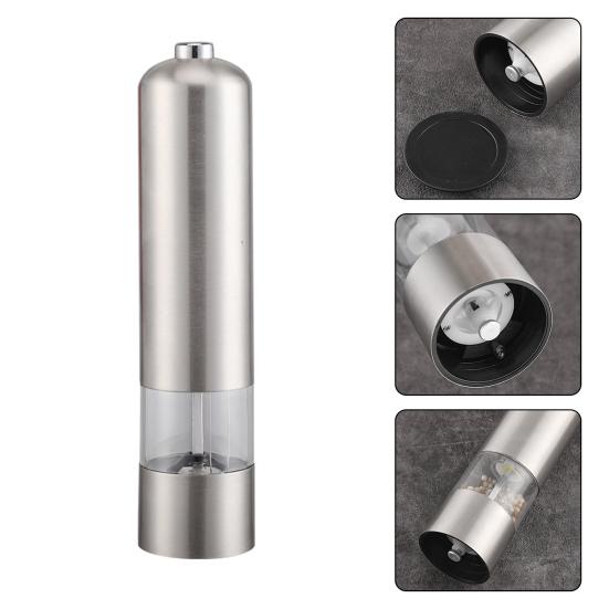 Мельница для перца на батарейках, электрическая мельница для соли, мельница для перца с регулируемой грубостью для домашней кухни