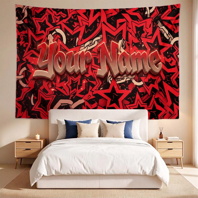 Persona 5 (1) Custom Name Tapestry Wall Hanging Tapestry Wall Art Decor for Bedroom Living Room