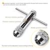 Adjustable Reversible Ratchet Tap Wrench 1Pcs T-Handle M3-8 M5-12 Tap Screw Holder Metric Thread Plug Mechanical Workshop Tools