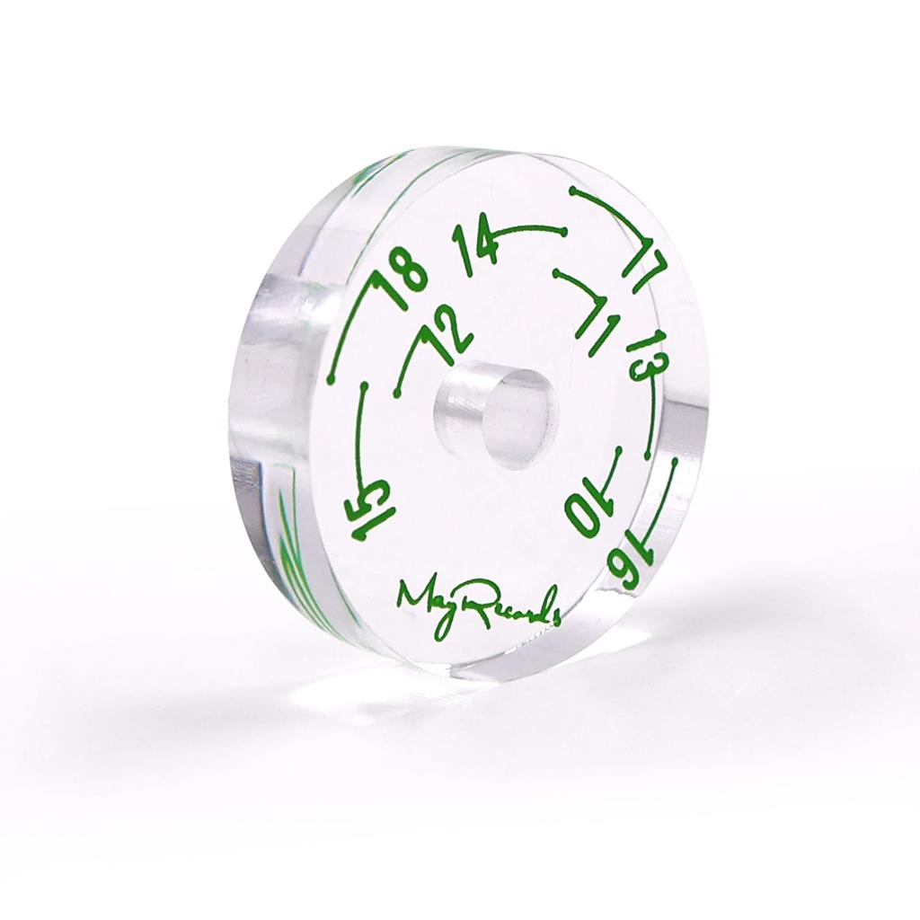 Record Adapter for EP Record Player Accessories 45 RPM Adapter for Big Hole Records Clear Acrylic Material Distance Calibration Scale Included 7"