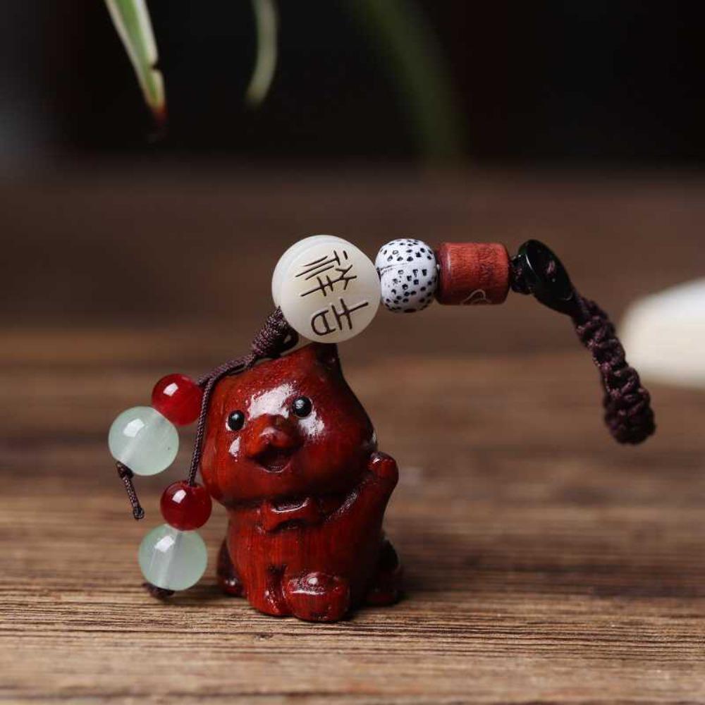 Мини резьба по дереву резьба по дереву брелок с изображением двенадцати знаков зодиака офисные аксессуары для стола