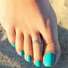 Women Lady Fashion Antique Silver Metal Toe Ring Foot Beach Jewelry Adjustable