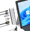 USB-хаб для Surface Pro 4K Thunderbolt 4 PD SD TF Card Аудиопорт Док-станция для Surface Pro9 Тройной дисплей Адаптер для преобразования Surface Pro 9/10/11/X HDMI, USB-C