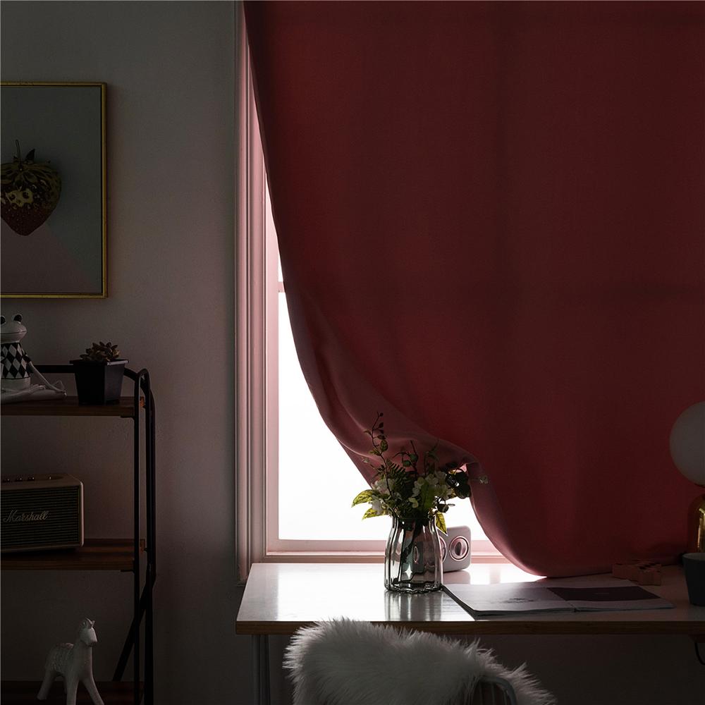 1 шт., занавеска Aoresac для дома, простая однотонная затемняющая двухсторонняя ткань на липучке для дома