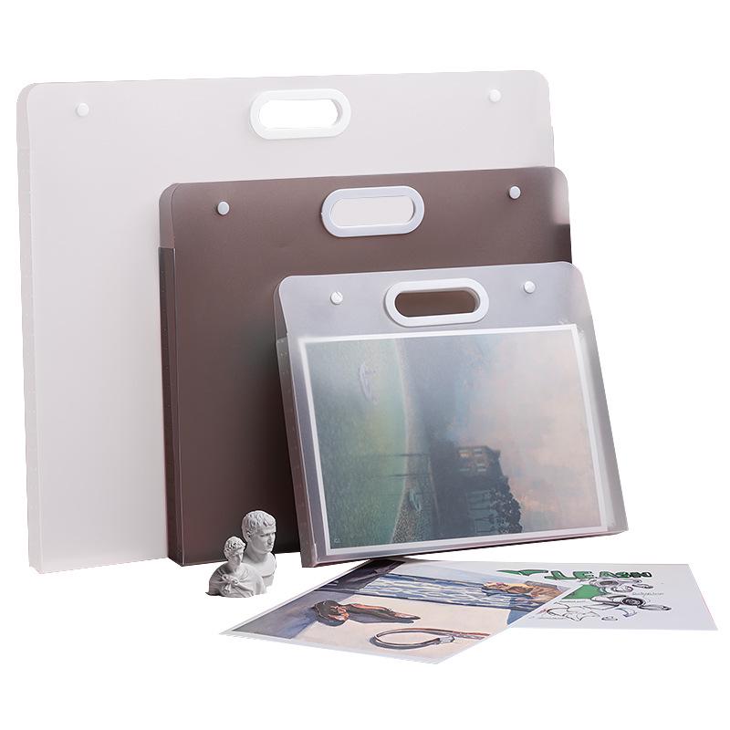 4K Frosted Art Portfolio Bag for Students - 8K Handbag for Artwork and Drawing Paper Storage.