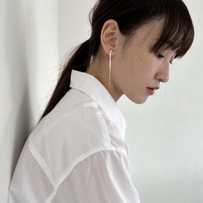 geegee [silver925] plat chain drop earring