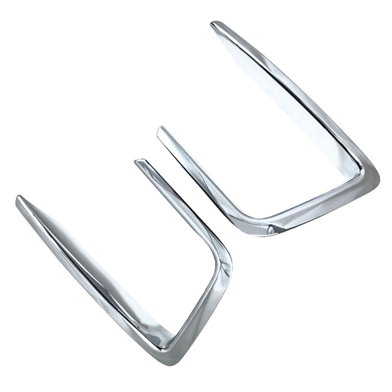 Chrome Front Fog Light Lamp Cover Decoration Sticker Trim For Ford Expedition 2018   Car Accessories