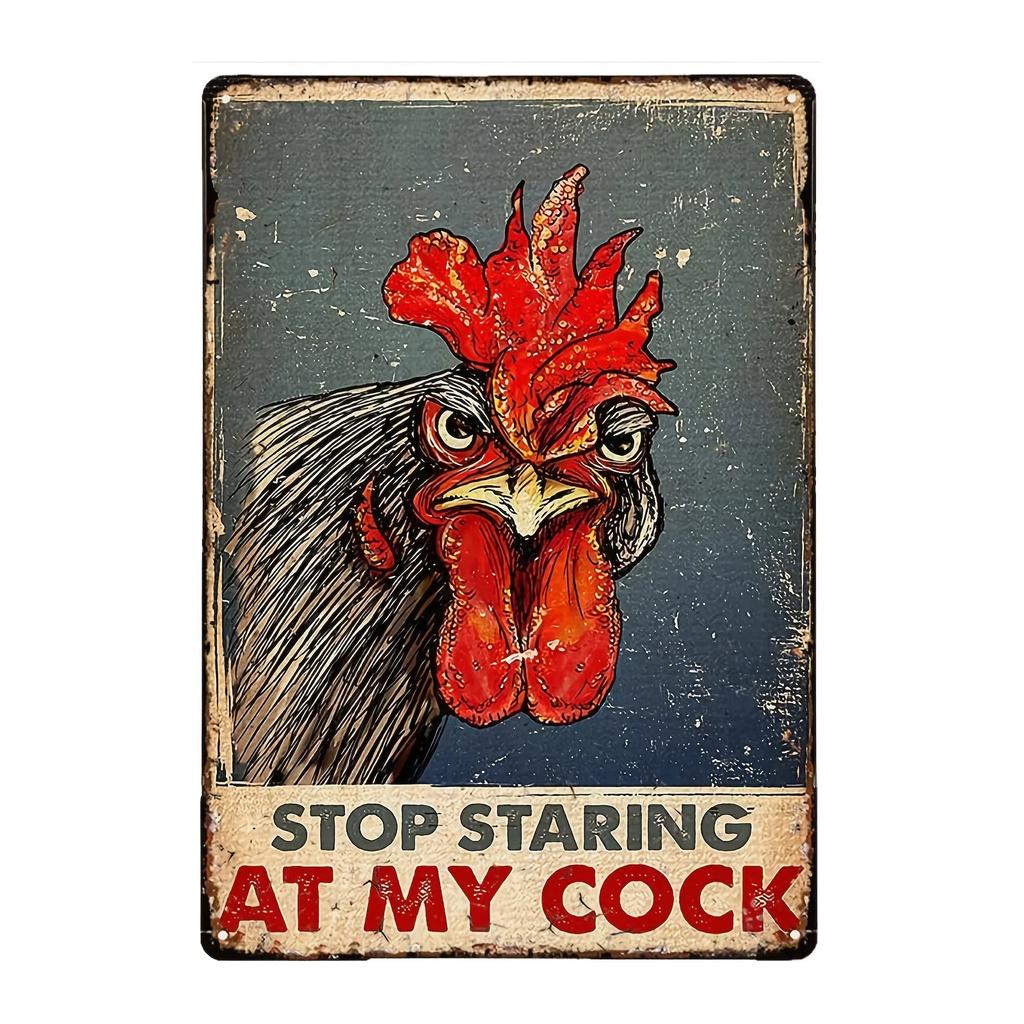 Crazy Chicken Coop Sign Retro Metal Welcome Plaque Funny Farmhouse Perfect For Henhouse Or Kitchen Ideal Farm Gift Wall Decor