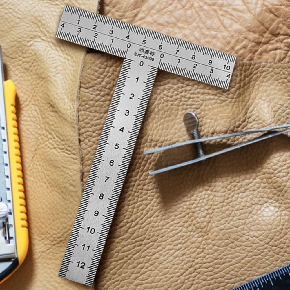 Угольник из нержавеющей стали, измерительный инструмент, мини-угольник для разметки, Т-образная линейка, Строительство