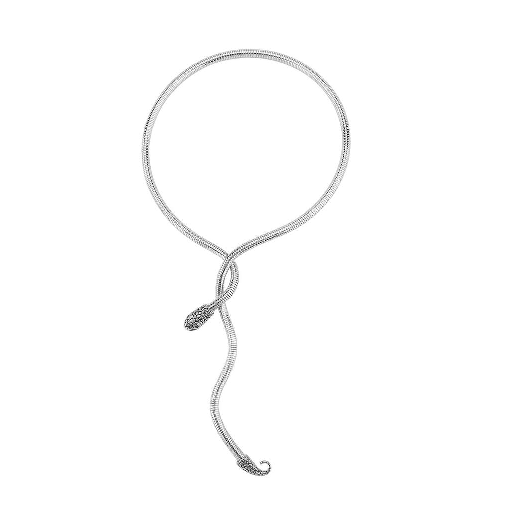 Winding Serpentine Niche Design Sense Personality Collar Bracelet Hip Hop Style Collarbone Chain Accessories