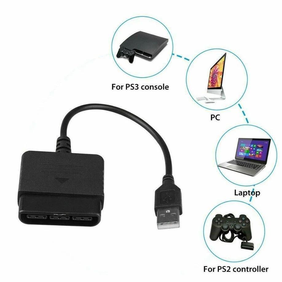 Адаптер для игрового оборудования PS1 PS2 к USB Конвертер контроллера для ПК-USB 2.0 Кабель/Функция двойной вибрации, Аналоговый и цифровой режим к USB для проводного/беспроводного