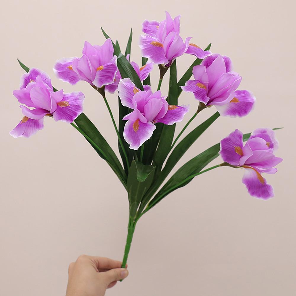 3D Printing Artificial Iris Flower Branch Real Touch Faux Flower Simulation Fleur-de-lis  Desktop