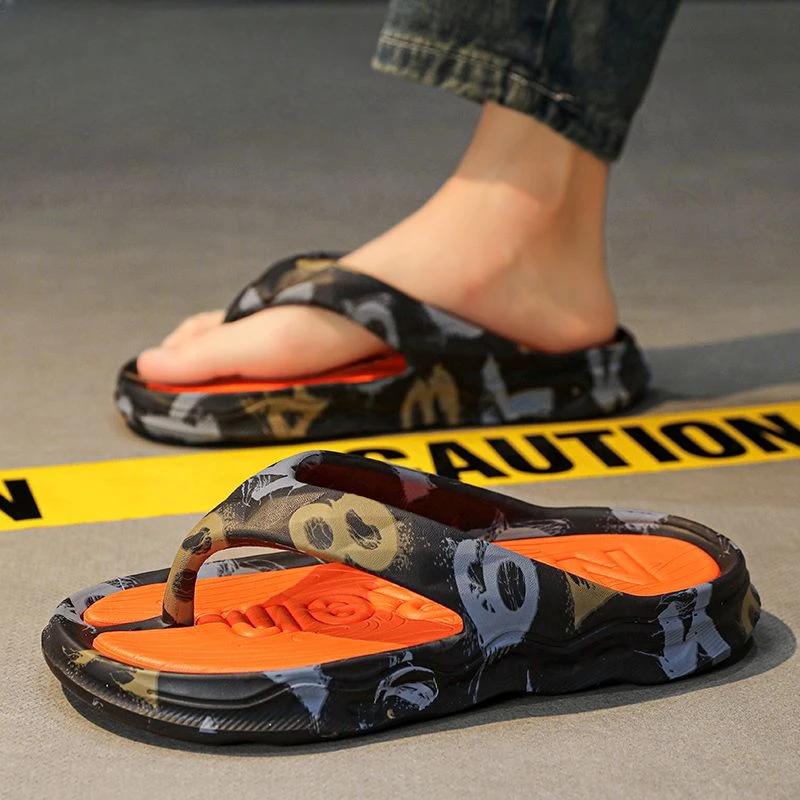 Модные тапочки для мужчин, нескользящая обувь, пляжные сандалии Eva, мужские, дешевые, корейский стиль, летняя распродажа, низкая цена, тренд для взрослых 2024 года, стильное развлечение