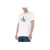 Calvin Klein Хлопковая футболка с принтом логотипа, мужские топы, белая J320770-YAF