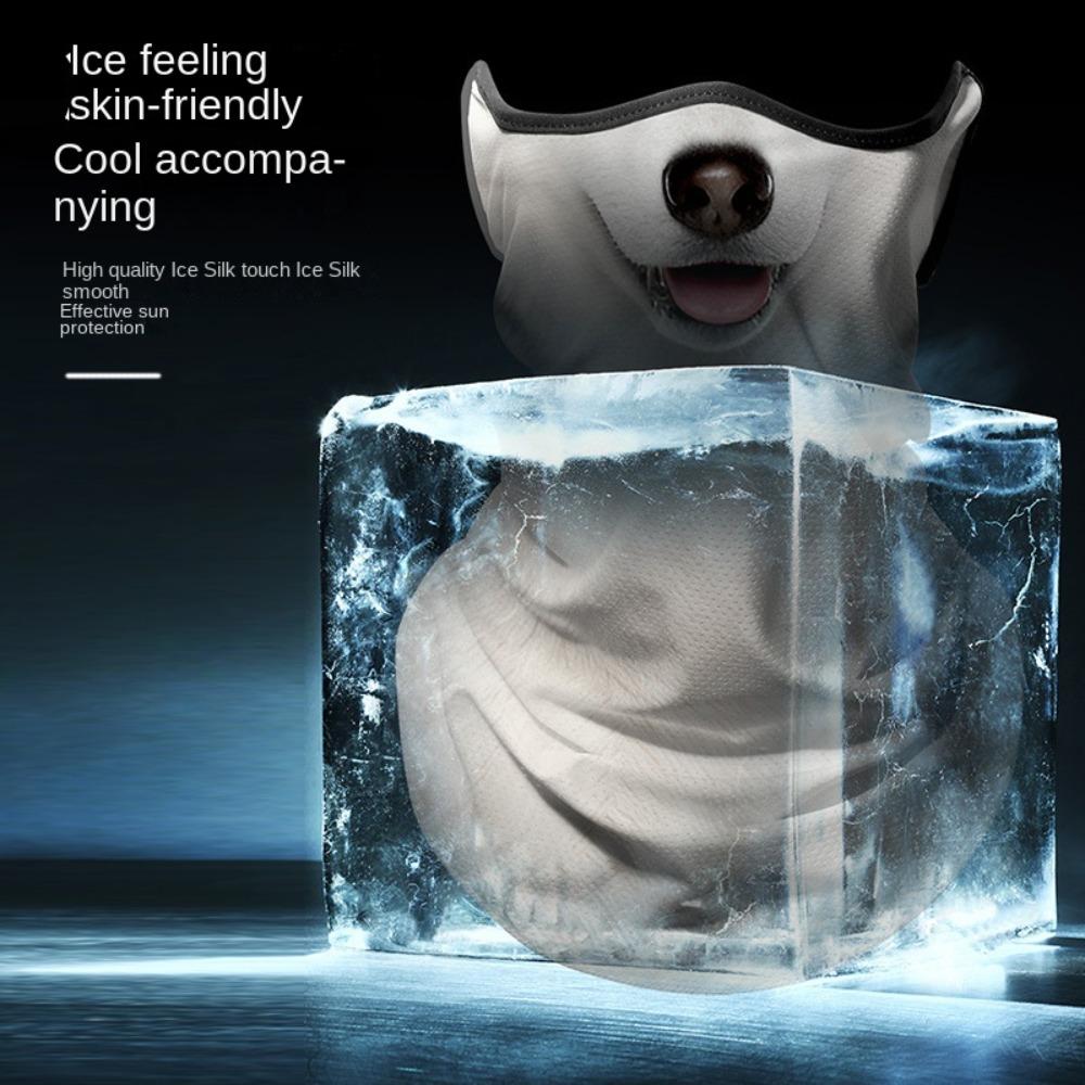 Lce Шелковая полнолицевая маска с 3D-узором в виде лица животного Балаклава Новая летняя маска для верховой езды