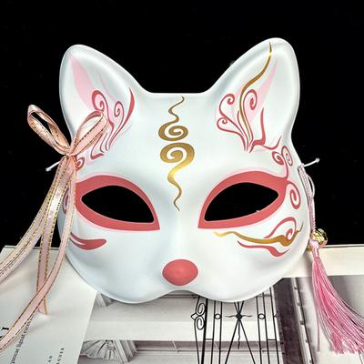 Аниме Лиса Маска Японский Стиль Уникальный Дизайн Ручной Работы Маска Для Лица для Хэллоуина Маскарадные Вечеринки