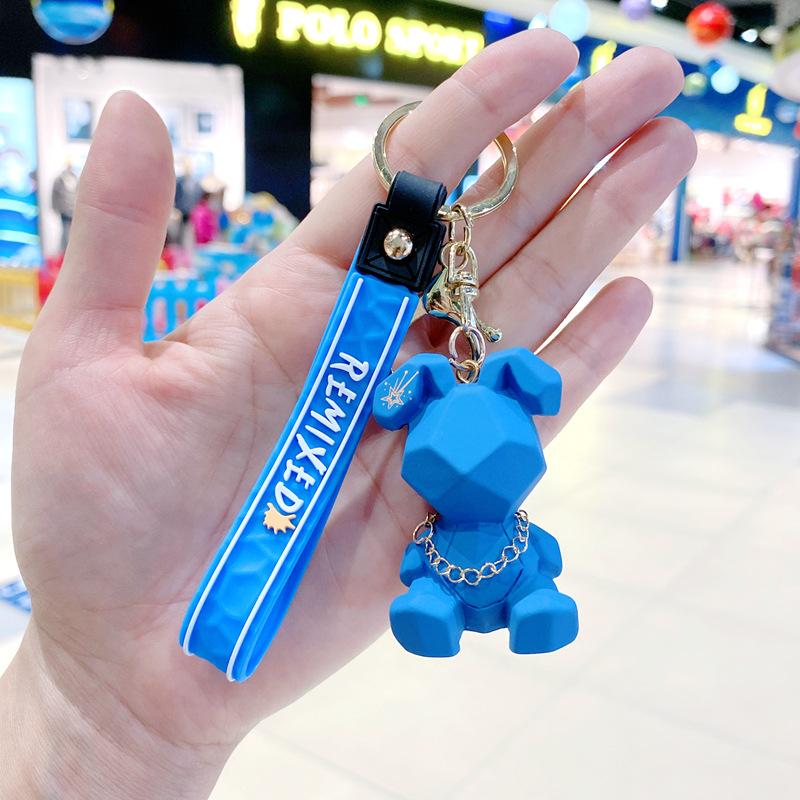 Creative Cartoon Section Geometry, Rabbit Keychain, Cute Trendy Fashion Car Key Chain, Bag Pendant.