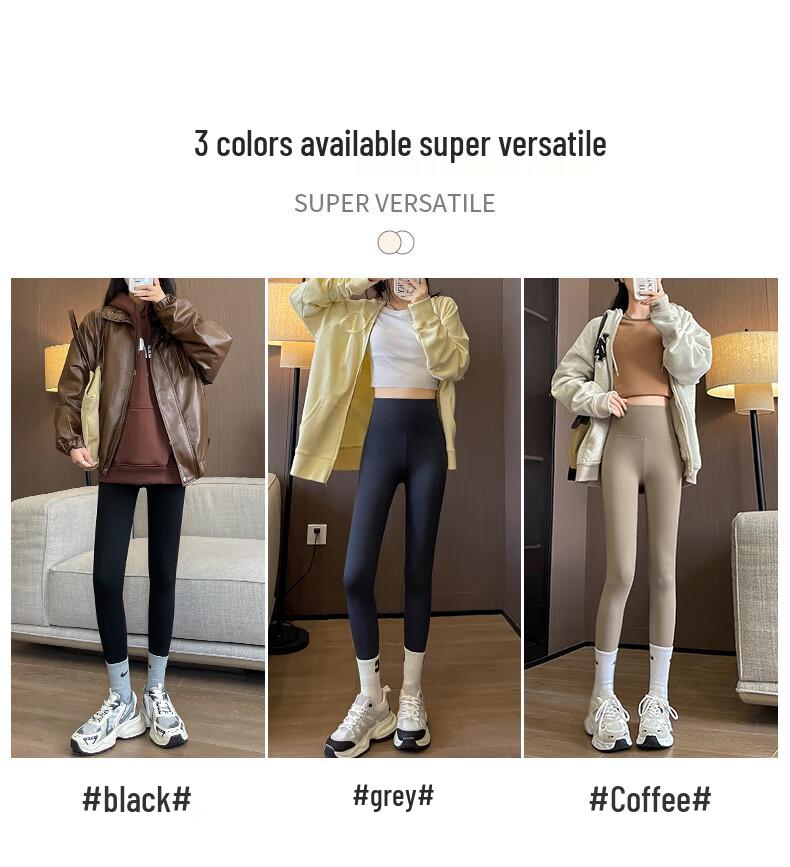 Langsha Women's 300g Fleece-Lined Shark Leggings