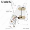 Musiclily Pro SE Prewired Pickguard Alnico 5 Humbucker и Mini Toggle Switch Set для Strat Electric Guitar Aged White ST-HH-OMHA 3-Ply