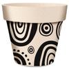 [R6621] - 'Boho' Black Beige Bamboo Planter - 95x84 Mm (circles)