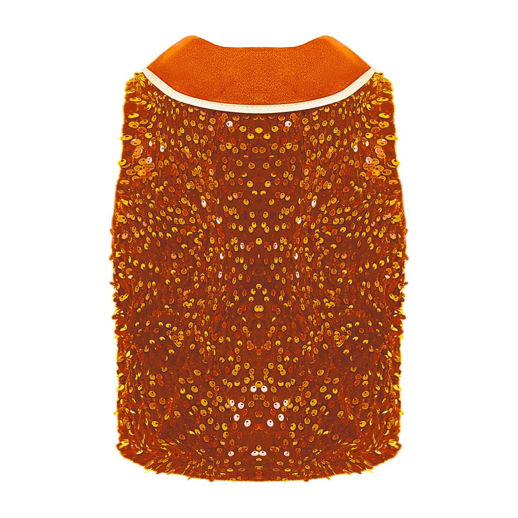 Жилет для танцевальной вечеринки унисекс для детей, блестящий, с бархатными пуговицами, неровный подол с бабочкой для выступлений